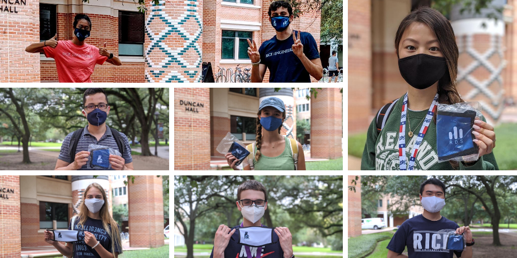 Rice students back on campus for the Fall 2020 semester following safety guidelines