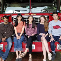 HFD students on truck