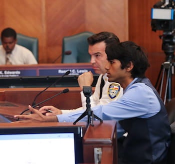 Rice students presenting at Houston City Council